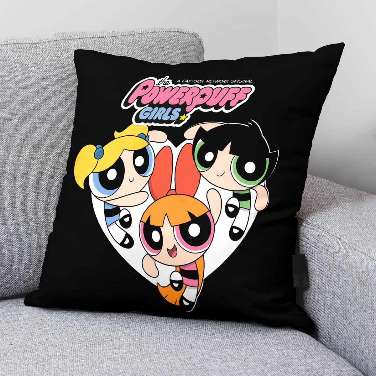 image-Cushion cover Powerpuff Girls Powerpuff B Black Multicolour 45 x 45 cm