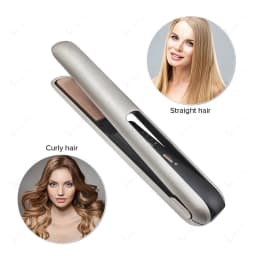 image-Cordless Hair Straightener Mini Portable Wireless Curler USB