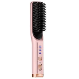 image-Portable Hair Straightener Curling Wireless Ion Comb USB Charge