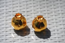 image-Pomegranate Salt and Pepper Shakers (Golden)