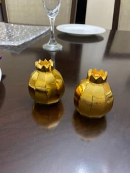 image-Pomegranate Salt and Pepper Shakers (Golden)