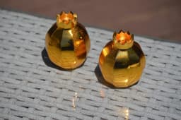 image-Pomegranate Salt and Pepper Shakers (Golden)