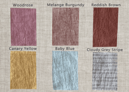 image-Deep Rose linen pillowcase with ties