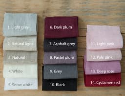 image-Set of linen samples (10 colors in one set)