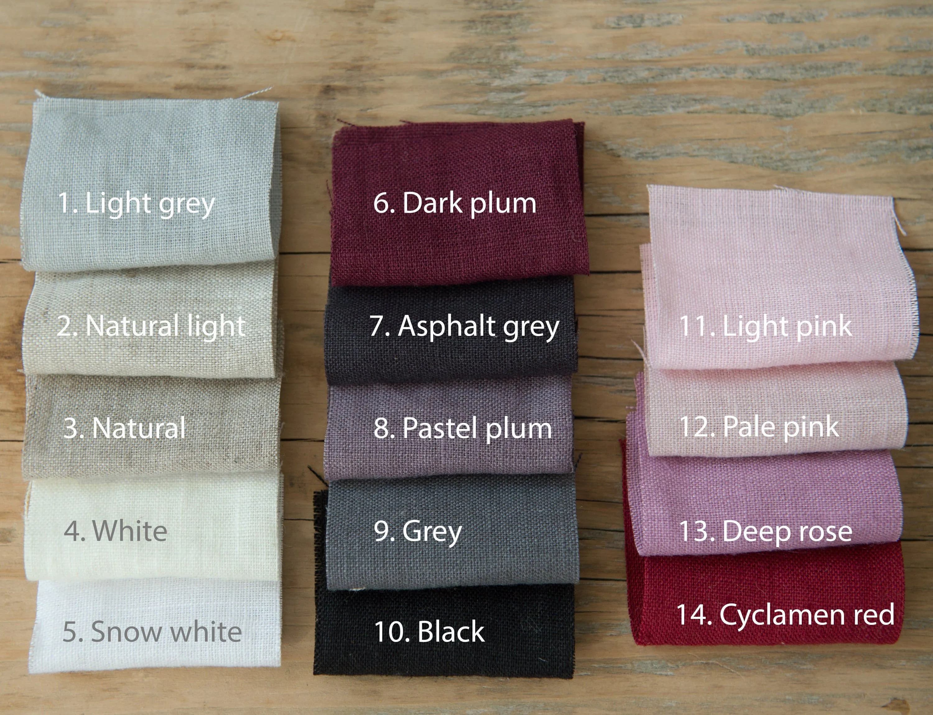 image-Set of linen samples (10 colors in one set)