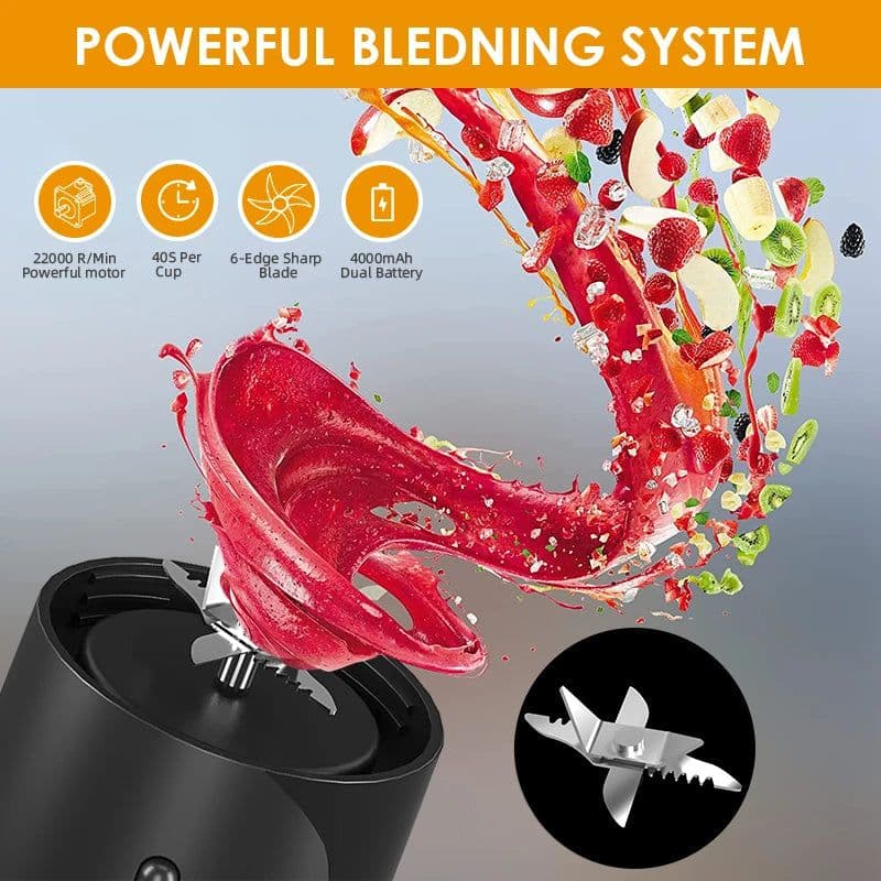 image-Portable Mixer Fresh Juicer Electric Mini Portable Blender For