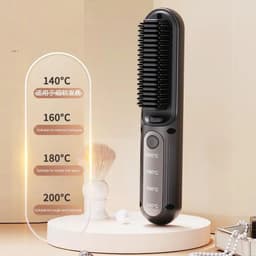 image-Brush Straightener for Women Negative Ion Straightener Brush Hair