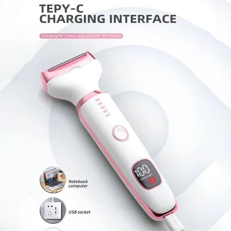 image-Electric Razor for Women 5 in 1 Rechargeable Painless Body Razors and