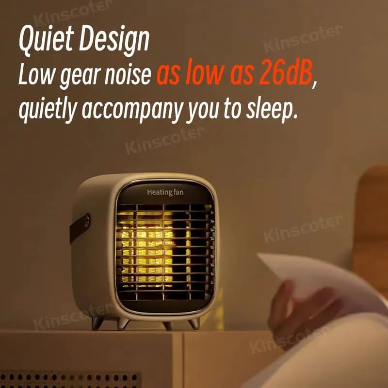 image-Home Electric Space Heater 800W Portable Silent Warmer Fan PTC Ceramic