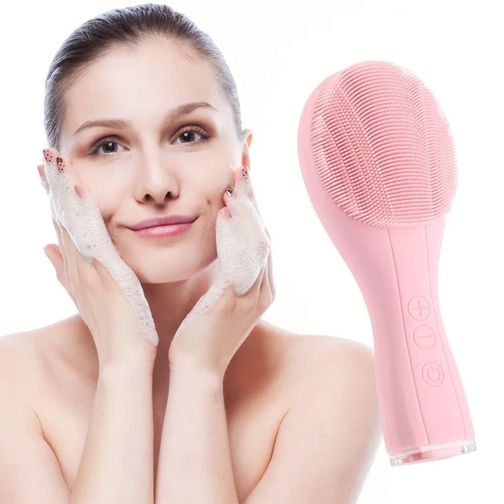 image-Silicone Facial Cleansing Brush Lifting Face Massager