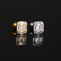 image-Stainless Steel Hoop Earring Women Zirconia Crystal Piercing Ear Daith