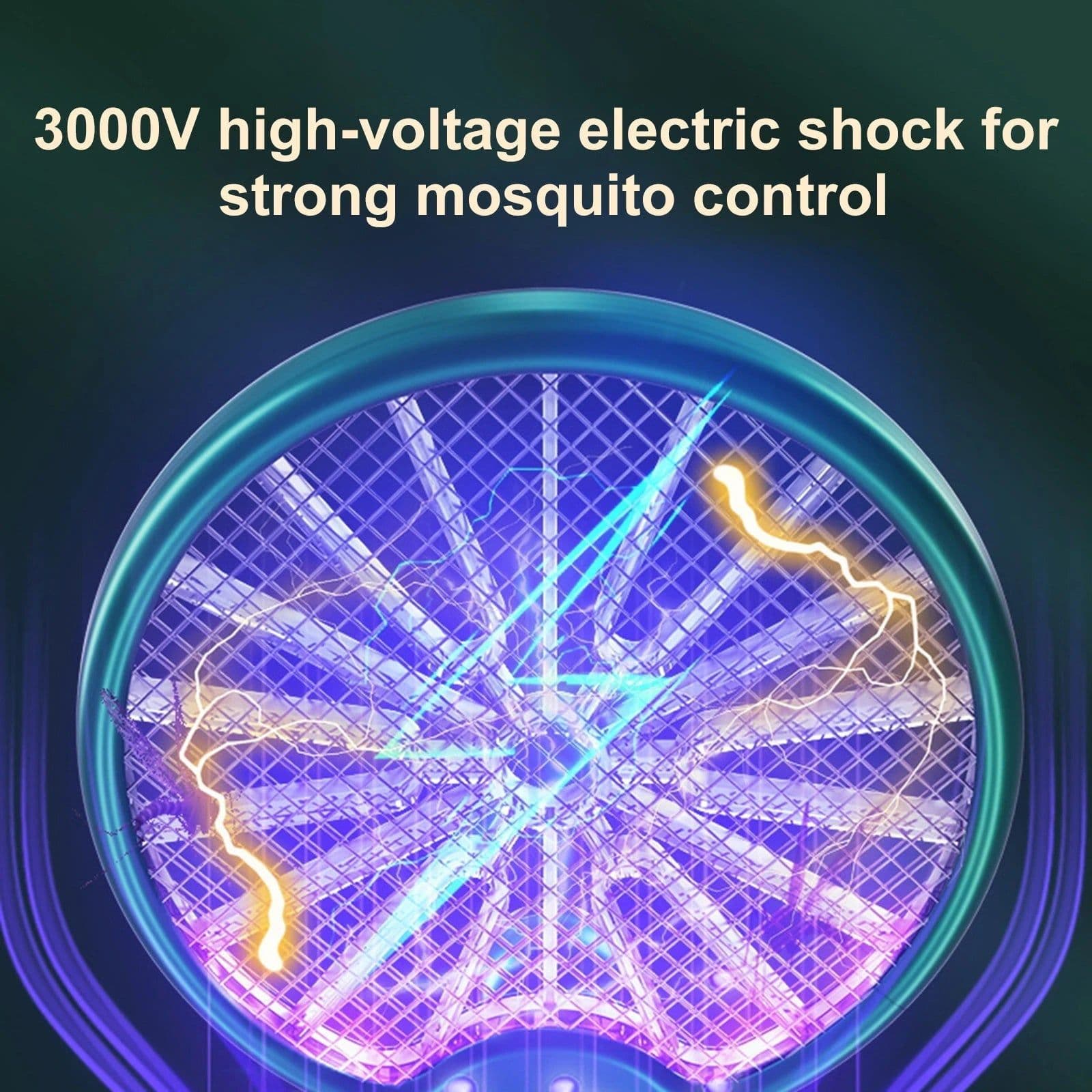 image-USB Electric Fly Swatters Foldable UV Light Electric Flies Shocker