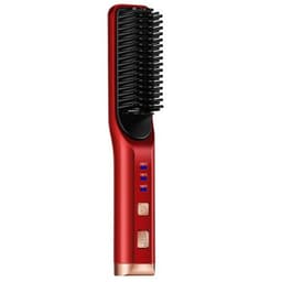 image-Portable Hair Straightener Curling Wireless Ion Comb USB Charge
