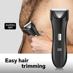 image-Electric Groin Trimmer for Men Waterproof Ball Trimmer for Pubic/Body