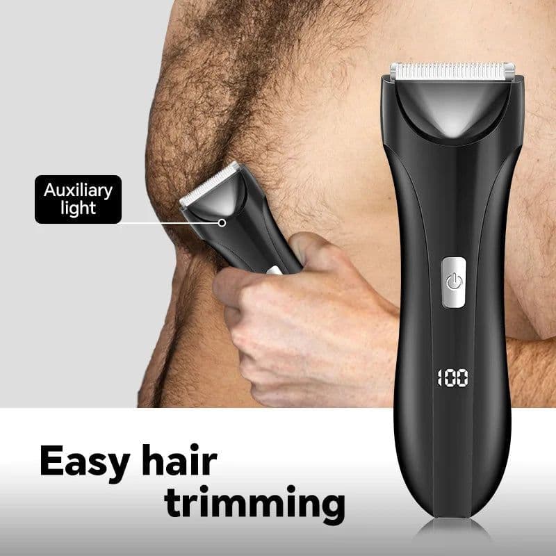 image-Electric Groin Trimmer for Men Waterproof Ball Trimmer for Pubic/Body