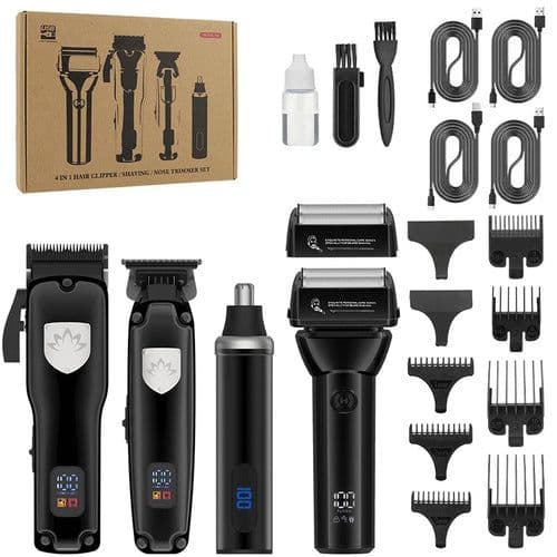 image-Professional Hair Clipper Set for Barber Men's Oil Head Carving