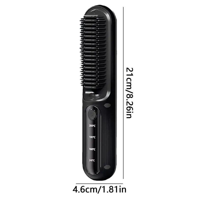 image-Brush Straightener for Women Negative Ion Straightener Brush Hair