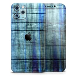 image-Blue and Green Tye-Dyed Wood 2 - Skin-Kit compatible with the Apple