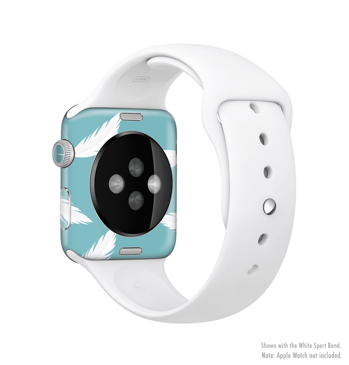 image-The Simple White Feathered Blue Full-Body Skin Kit for the Apple Watch