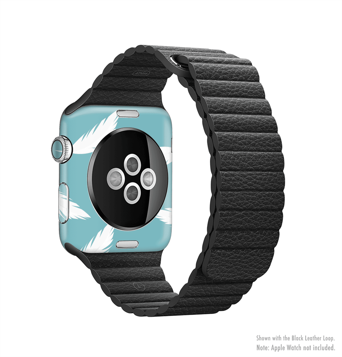 image-The Simple White Feathered Blue Full-Body Skin Kit for the Apple Watch