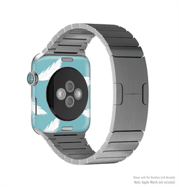 image-The Simple White Feathered Blue Full-Body Skin Kit for the Apple Watch