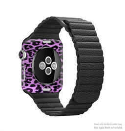 image-The Vivid Purple Leopard Print Full-Body Skin Kit for the Apple Watch