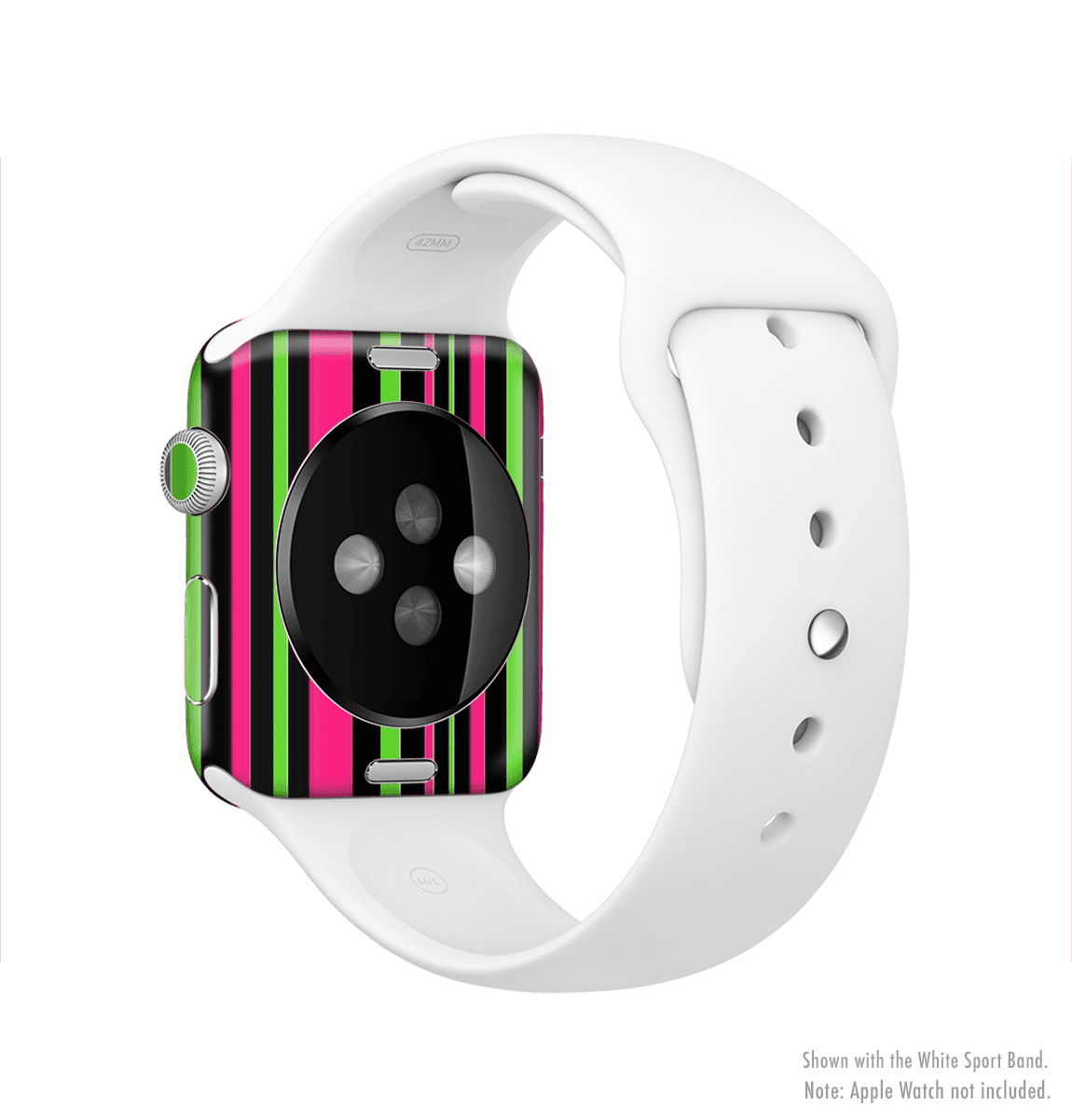 image-The Pink & Green Striped Full-Body Skin Kit for the Apple Watch