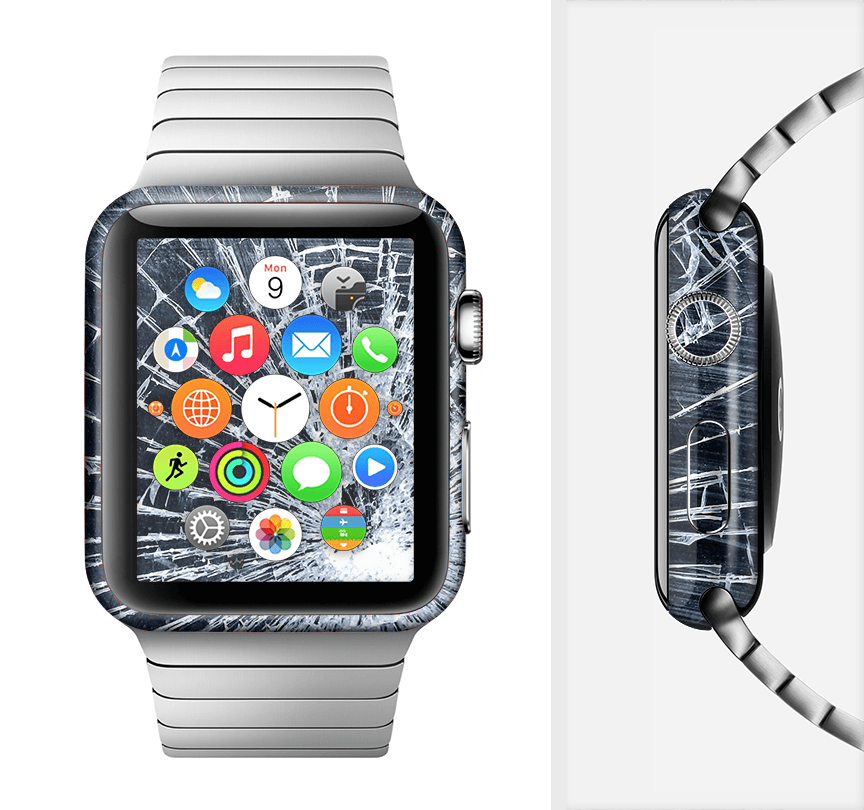 image-The Shattered Glass Full-Body Skin Kit for the Apple Watch
