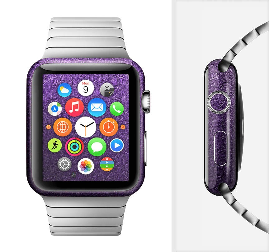 image-The Purpled Crackled Pattern Full-Body Skin Kit for the Apple Watch