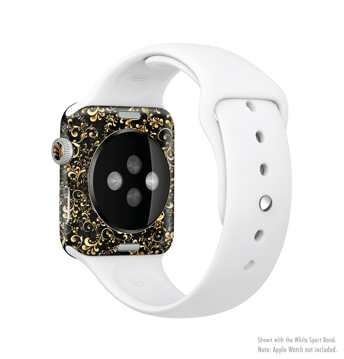image-The Elegant Golden Swirls Full-Body Skin Kit for the Apple Watch