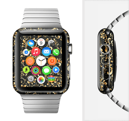 image-The Elegant Golden Swirls Full-Body Skin Kit for the Apple Watch