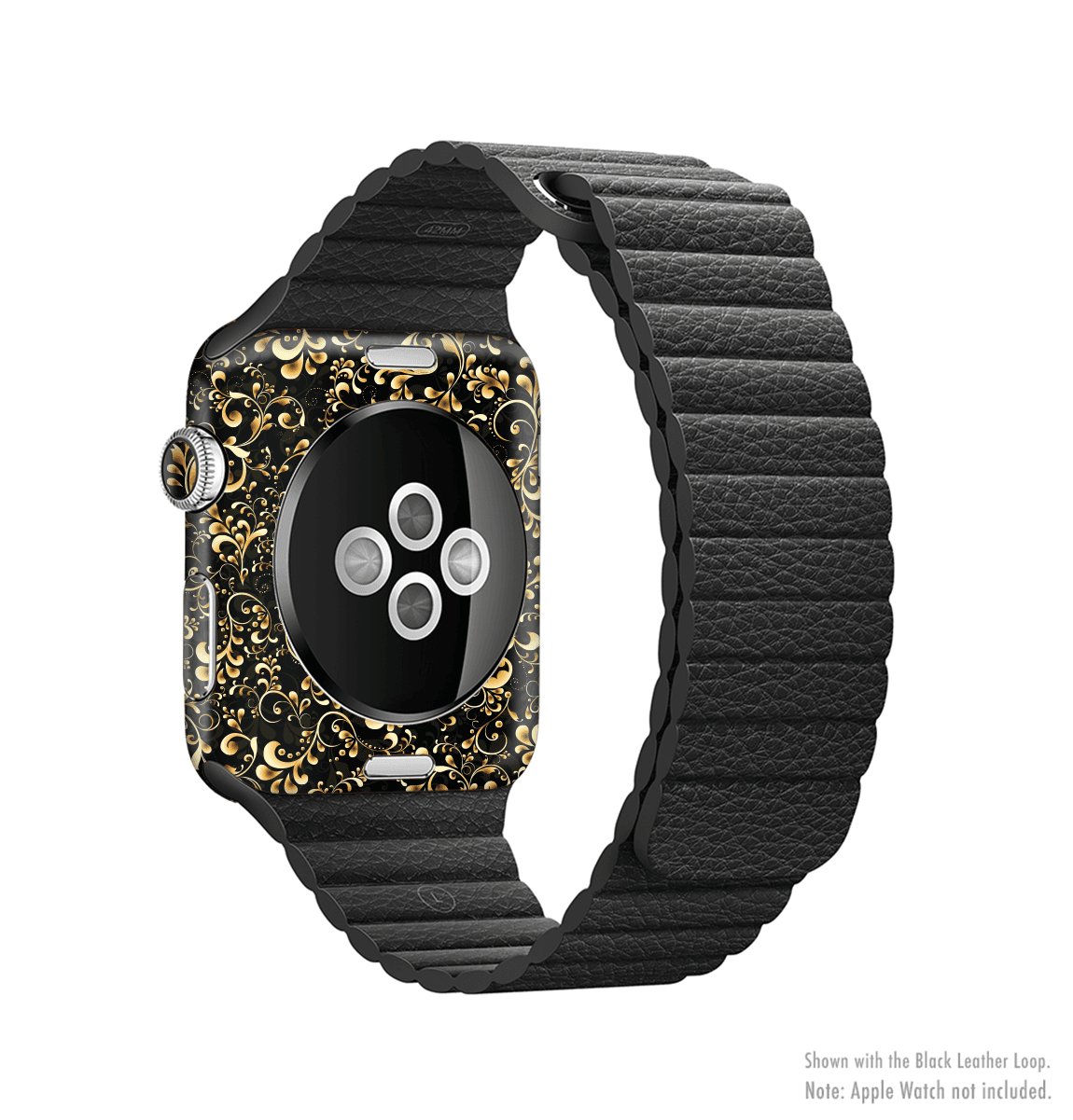 image-The Elegant Golden Swirls Full-Body Skin Kit for the Apple Watch
