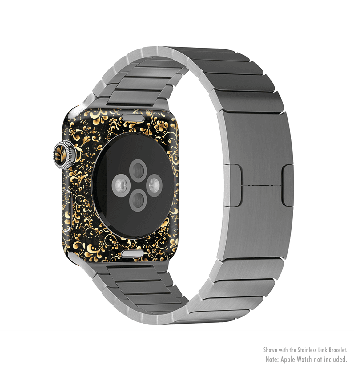 image-The Elegant Golden Swirls Full-Body Skin Kit for the Apple Watch