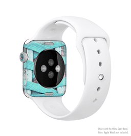 image-The Turquoise Laced Shoe Full-Body Skin Kit for the Apple Watch