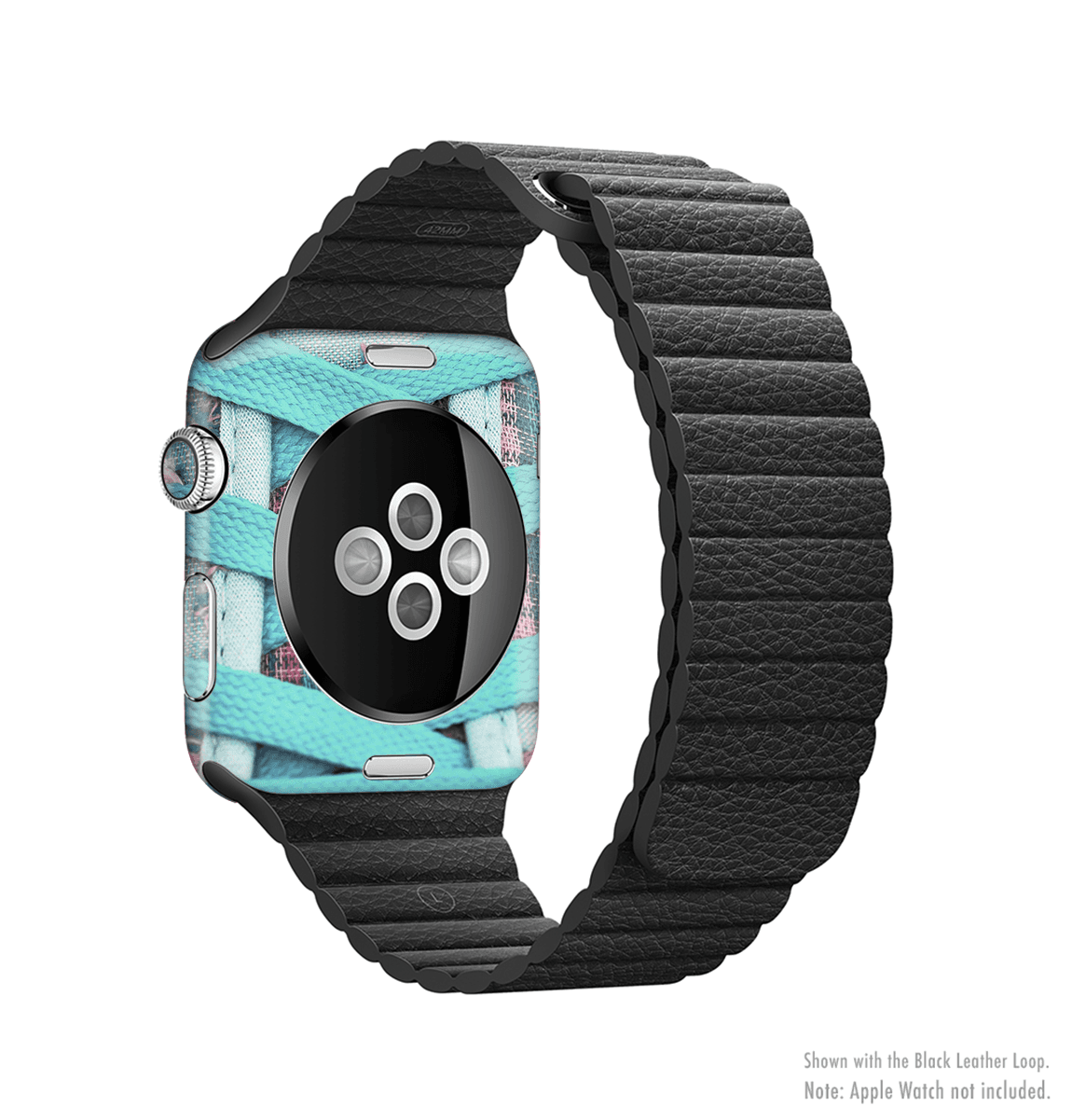 image-The Turquoise Laced Shoe Full-Body Skin Kit for the Apple Watch