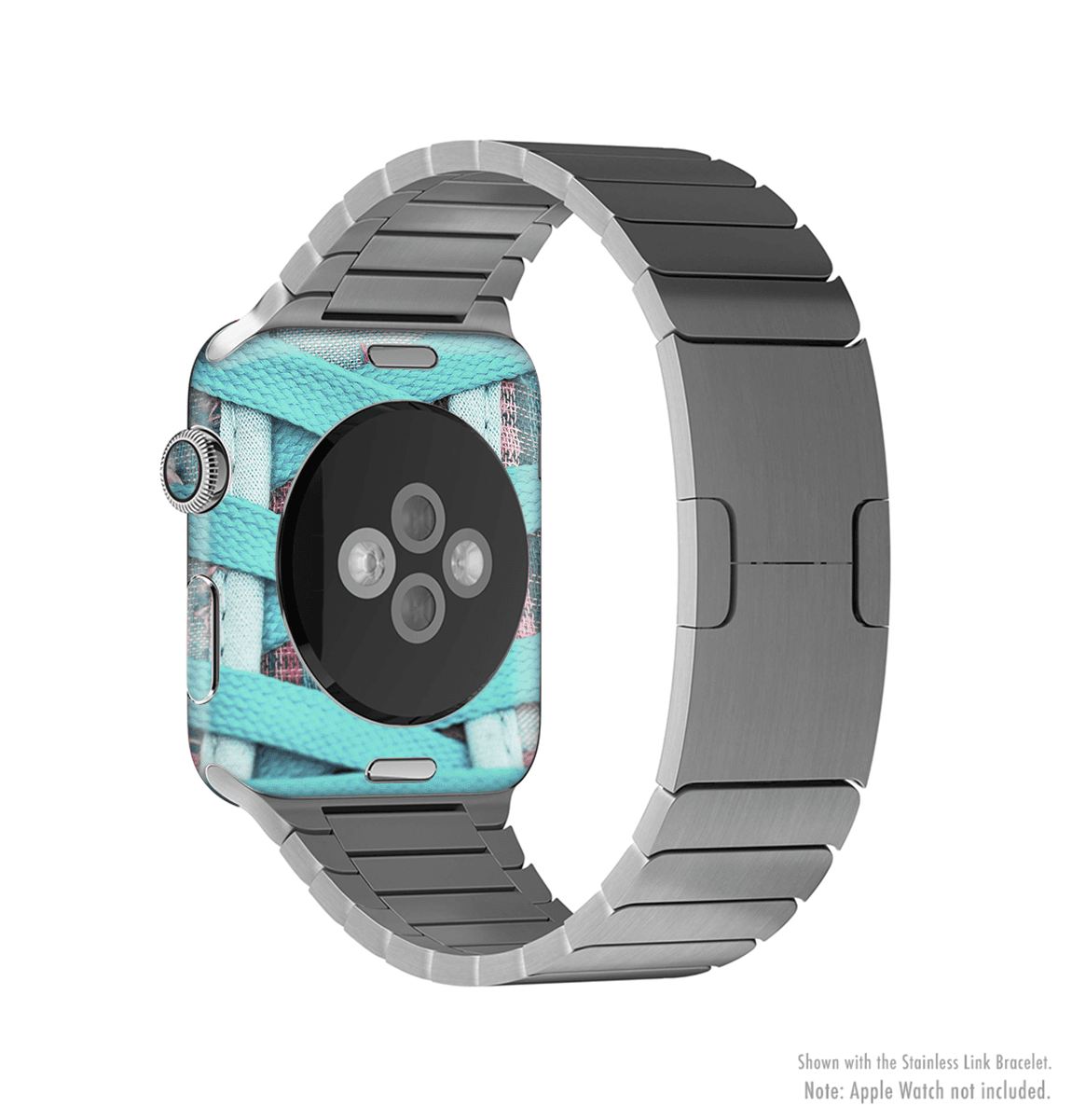 image-The Turquoise Laced Shoe Full-Body Skin Kit for the Apple Watch