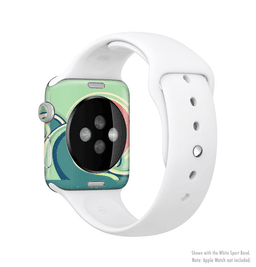 image-The Vector Retro Green Waves Full-Body Skin Kit for the Apple Watch