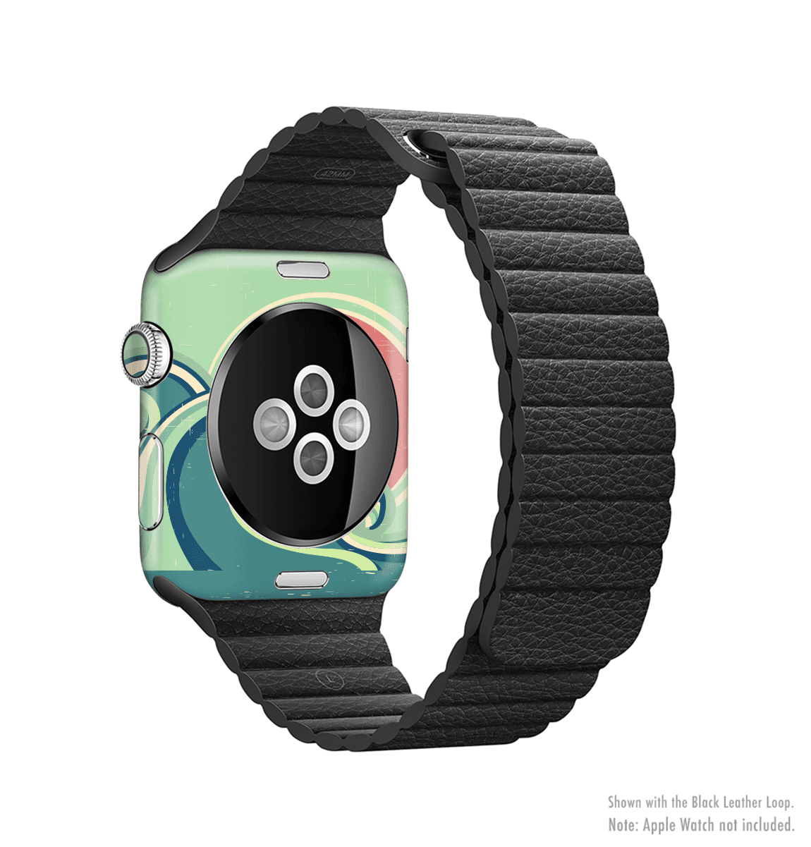 image-The Vector Retro Green Waves Full-Body Skin Kit for the Apple Watch