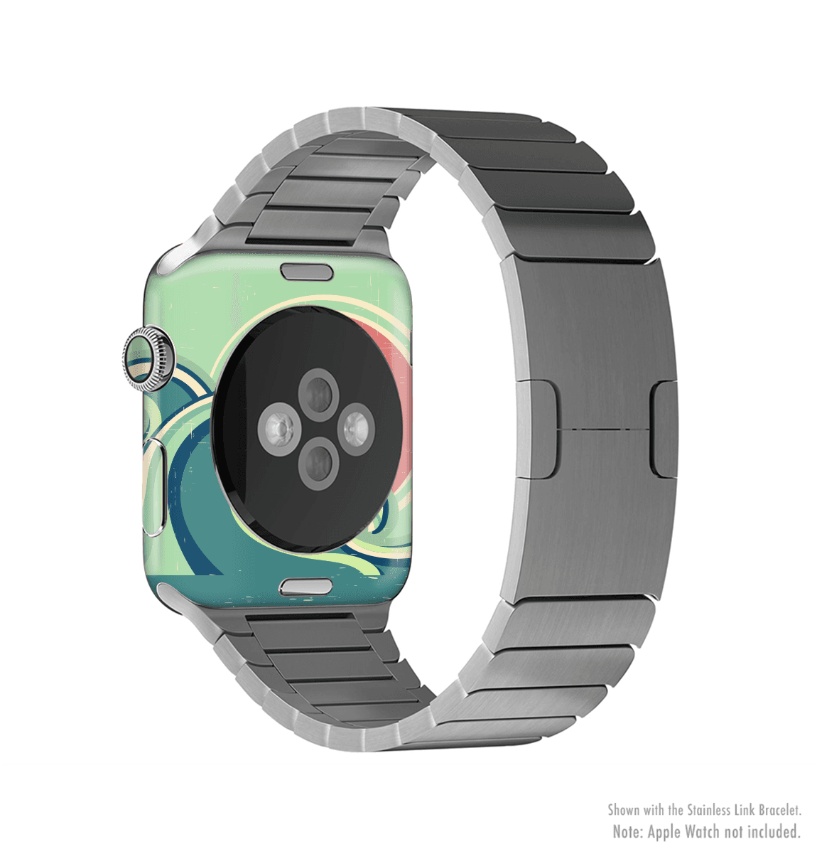 image-The Vector Retro Green Waves Full-Body Skin Kit for the Apple Watch