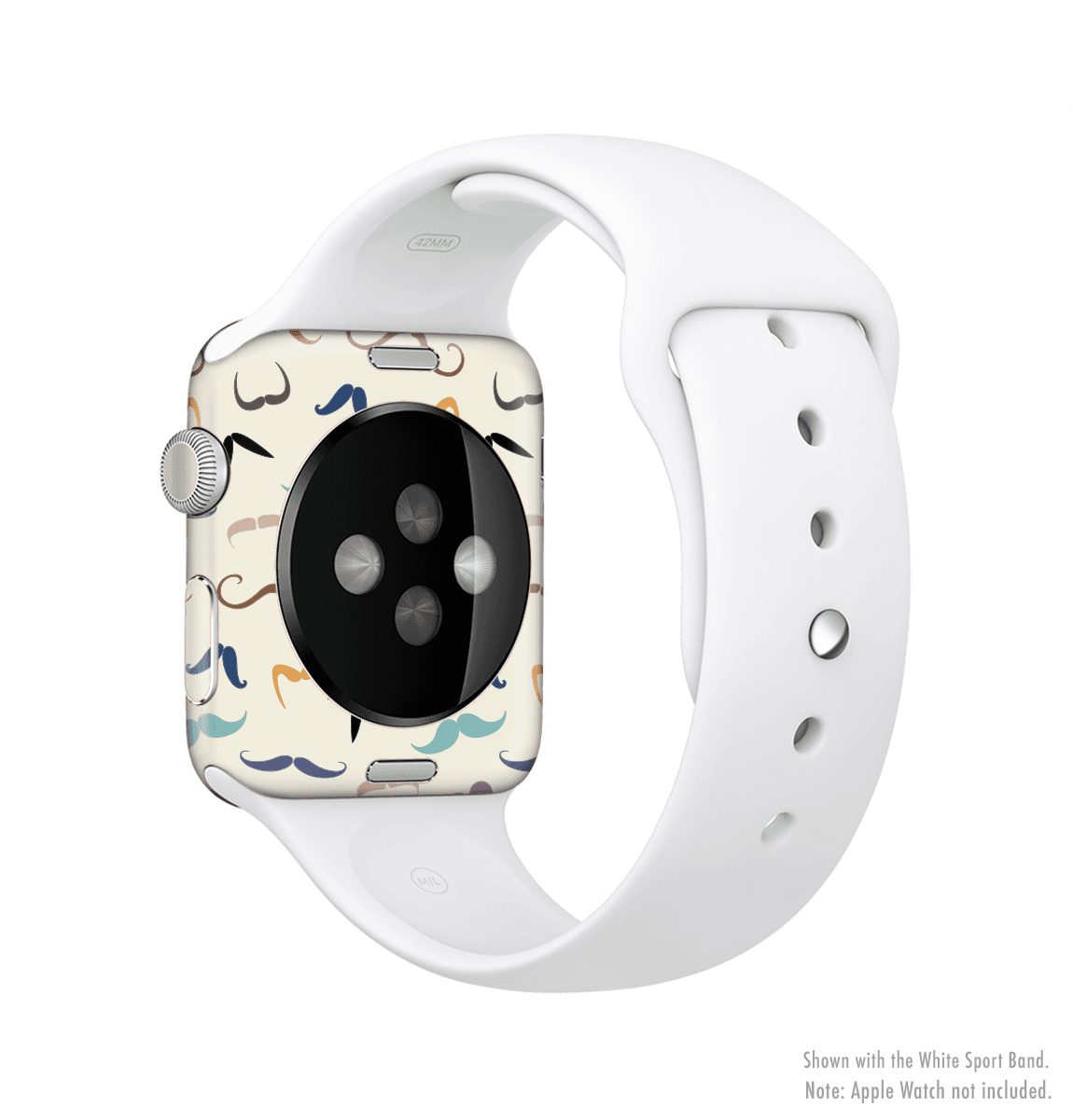 image-The Vintage Mustache Bundle Full-Body Skin Kit for the Apple Watch