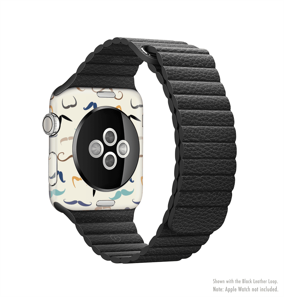 image-The Vintage Mustache Bundle Full-Body Skin Kit for the Apple Watch