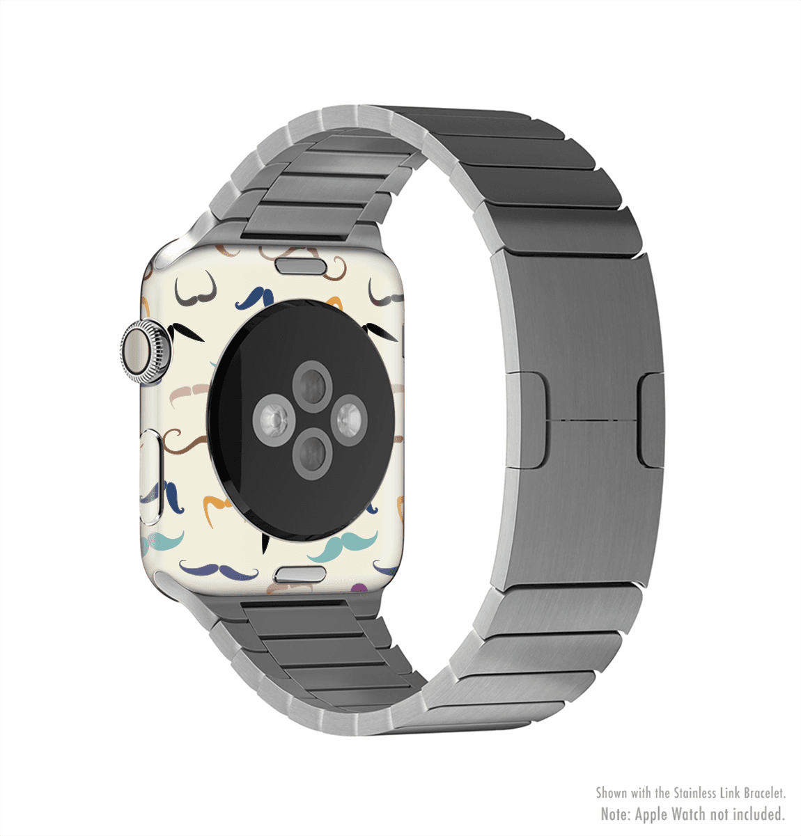 image-The Vintage Mustache Bundle Full-Body Skin Kit for the Apple Watch
