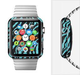 image-The Vector Teal Zebra Print Full-Body Skin Kit for the Apple Watch