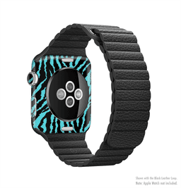 image-The Vector Teal Zebra Print Full-Body Skin Kit for the Apple Watch