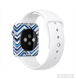 image-The Vibrant Blue Sharp Chevron Full-Body Skin Kit for the Apple Watch