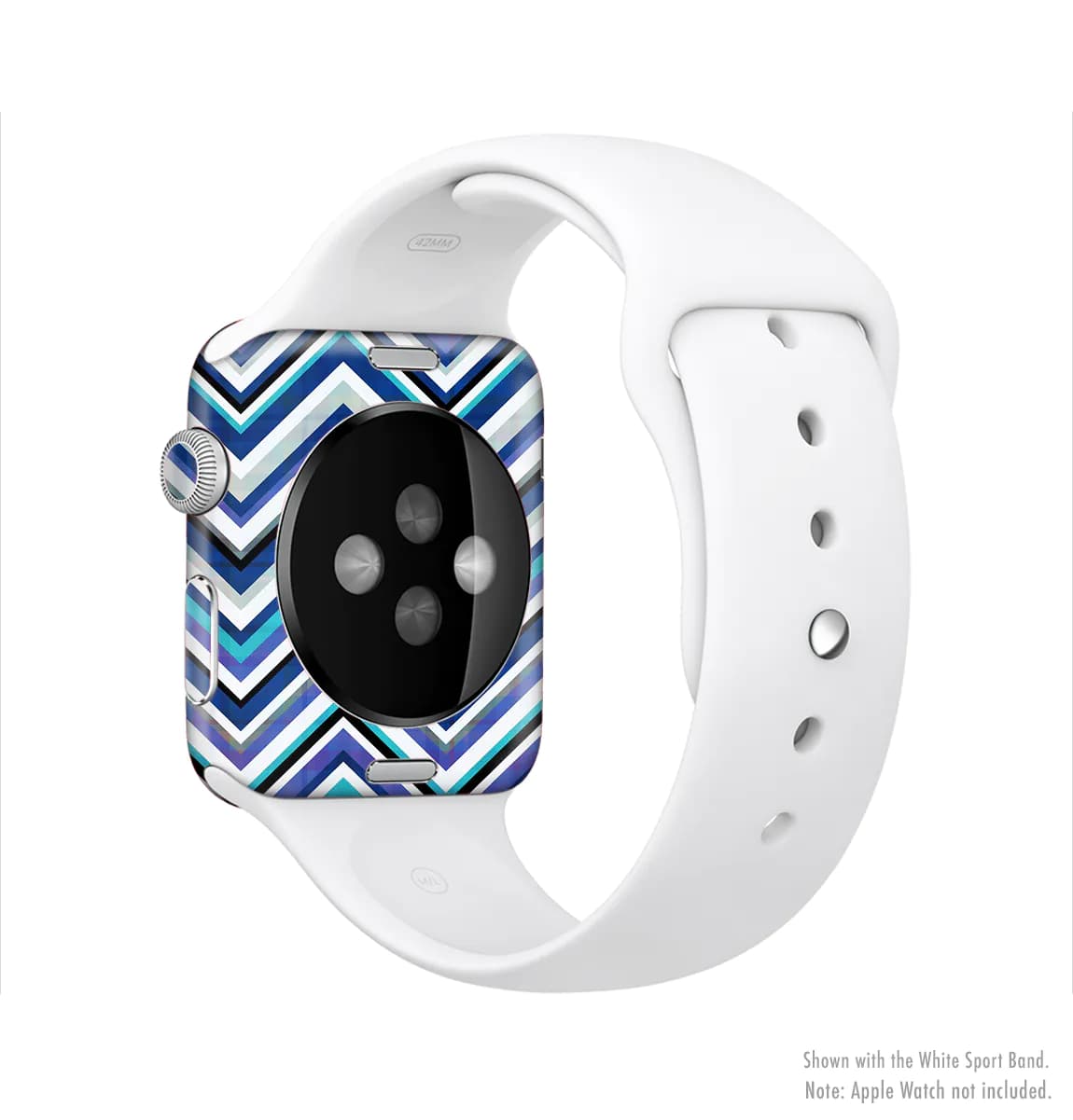 image-The Vibrant Blue Sharp Chevron Full-Body Skin Kit for the Apple Watch