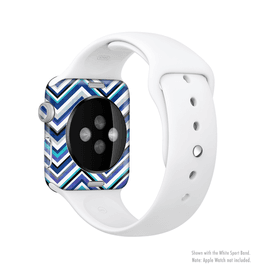 image-The Vibrant Blue Sharp Chevron Full-Body Skin Kit for the Apple Watch