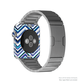 image-The Vibrant Blue Sharp Chevron Full-Body Skin Kit for the Apple Watch