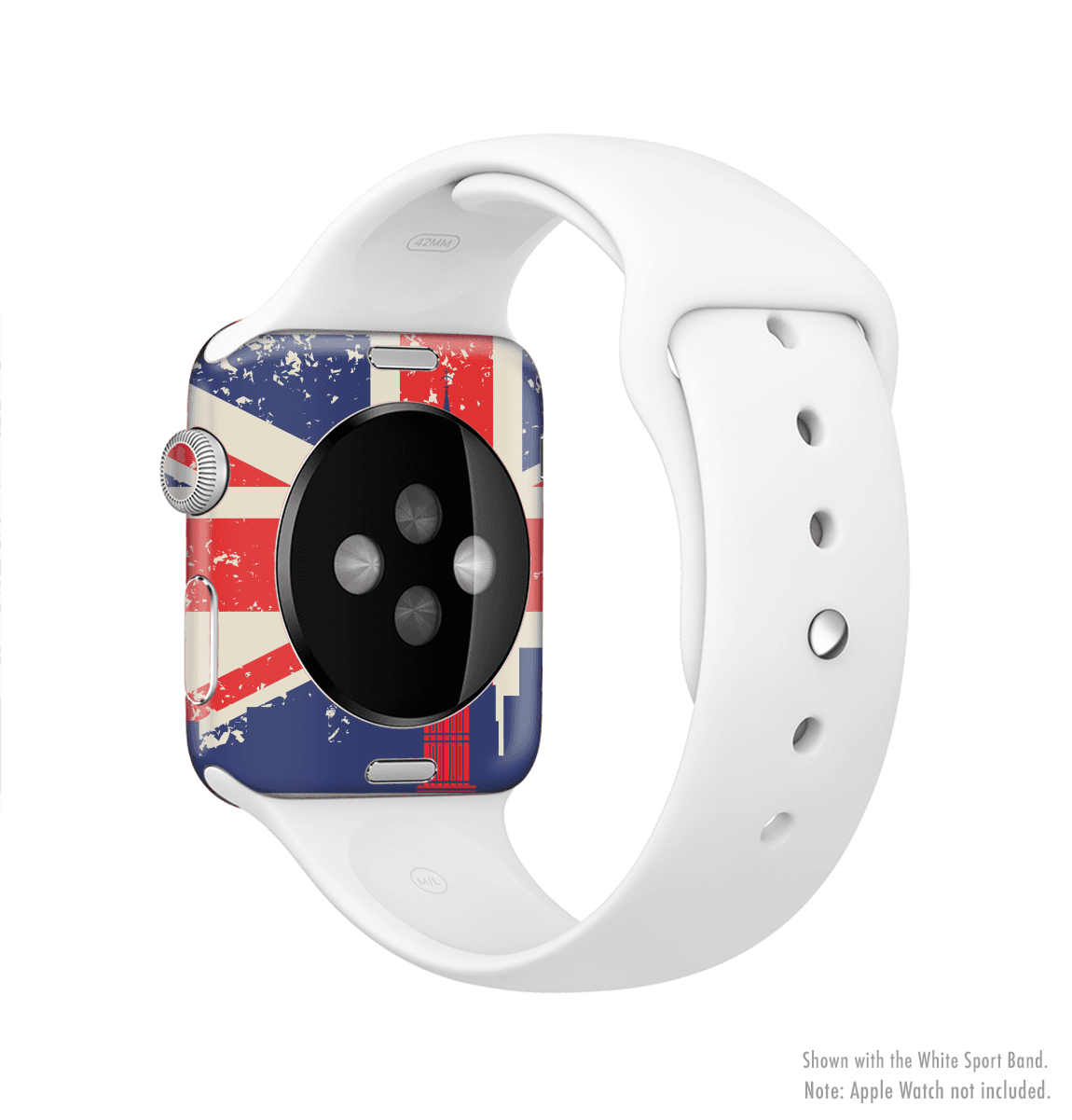 image-The Vintage London England Flag Full-Body Skin Kit for the Apple Watch