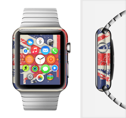 image-The Vintage London England Flag Full-Body Skin Kit for the Apple Watch